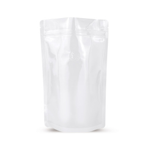 Doypack Bianco con valvola di protezione dell'aroma